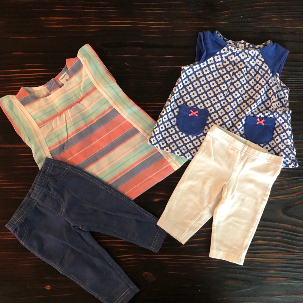 (20% OFF 4+) A75 Carter’s Infant girls sets, 6mo